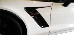 2014-2019 C7 Corvette Side Spear Shadow Stripe - Pair - Z06 - Black Gloss Carbon Fiber