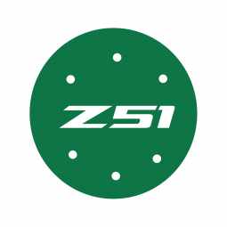 2014-2019 C7 Corvette Vinyl Gas Door Overlay - Gloss Green W/ Z51 Logo