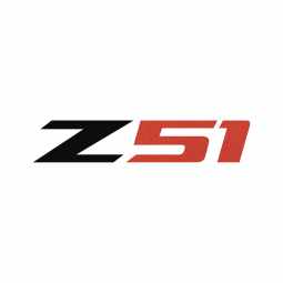 2014-2019 C7 Corvette Z51 Rear Bumper Decal - Single Gloss Black Z Red Faux Leather 51
