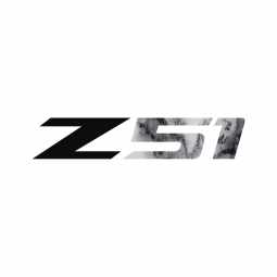 2014-2019 C7 Corvette Z51 Rear Bumper Decal - Single Gloss Black Z Veined Marble 51
