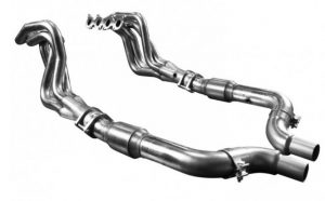 2015-2017 MUSTANG GT 5.0L 1 7/8" X 3" STAINLESS STEEL LONG TUBE HEADER W/ GREEN CATTED CONNECTION PIPE