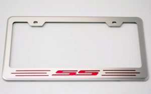 2010-2015 Camaro RS SS Cosmetic Carbon Fiber or Color Logo License Plate Frame