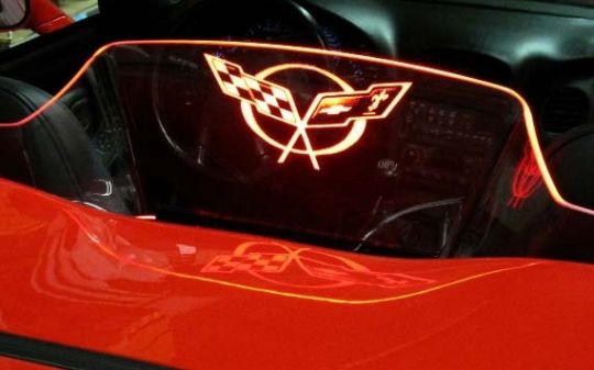Wind Restrictor Logo Wind Screen for C5 Corvette Convertible
