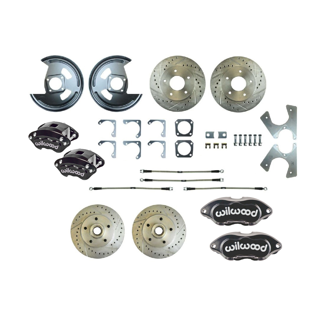 1969-1972 GM A-Body The Right Stuff Rear Brake Conversion Kit with Matching Front Rotors and Cali...