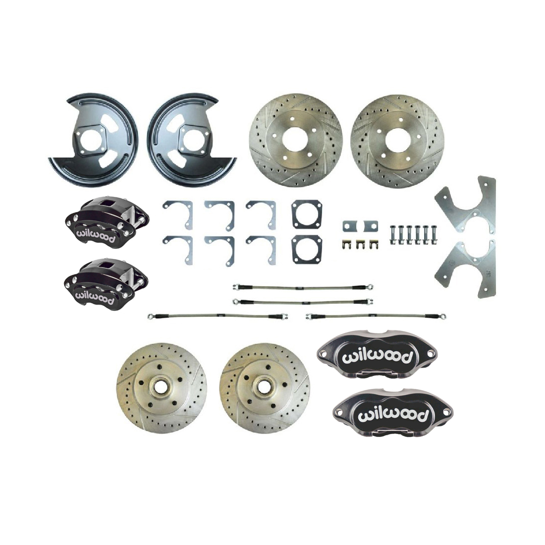 1973-1977 GM A-Body The Right Stuff Performance Rear Brake Conversion Kit with Wilwood Calipers a...