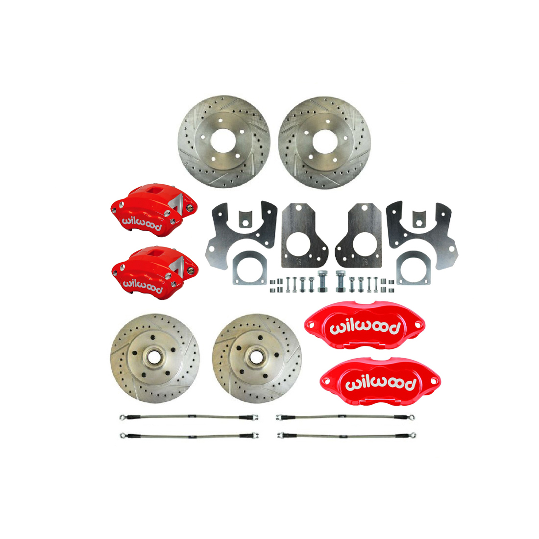 1978 GM G-Body The Right Stuff Performance Rear Brake Conversion Kit with Wilwood Calipers and Dr...
