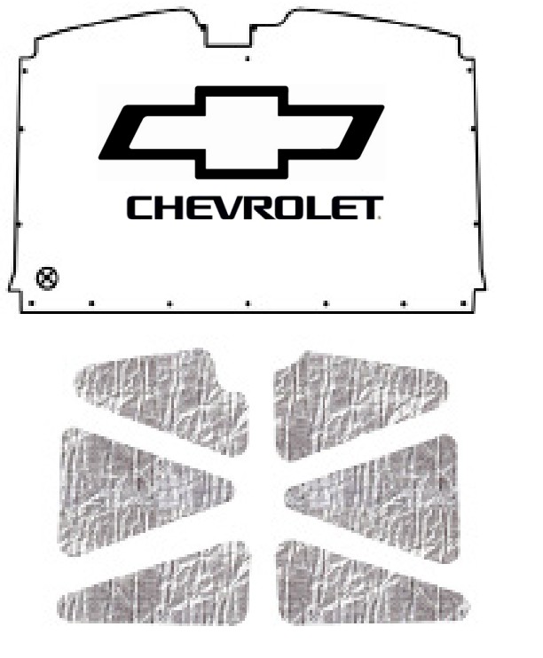 1988-1998 Chevrolet C10 Truck AcoustiHOOD Under Hood Liner Cover with Chevrolet and Bowtie Logo