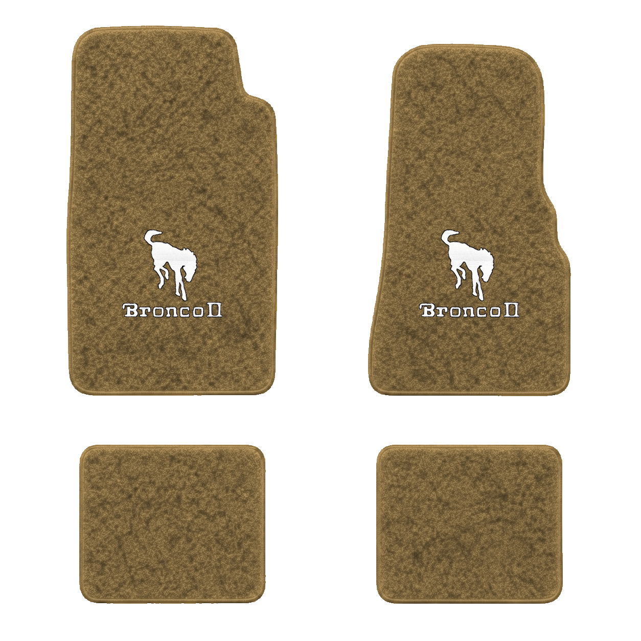 4-Piece Floor Mats with Embroidered Bucking Pony with Bronco II Logo ...