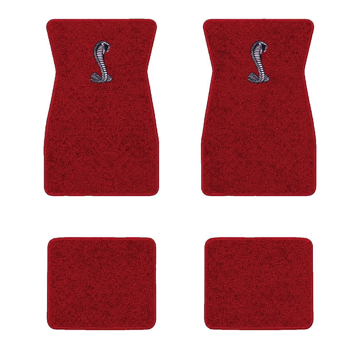 Custom Rattlesnake Logo PFYC.com > Auto Custom Carpets > 4-Piece Floor Mats with Embroidered ...