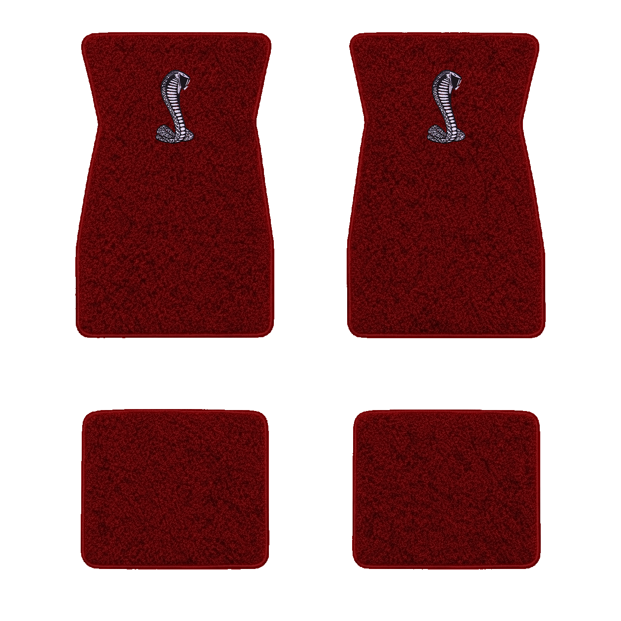 Custom Rattlesnake Logo PFYC.com > Auto Custom Carpets > 4-Piece Floor Mats with Embroidered ...