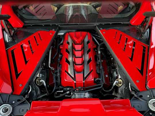 C8 LT2 Red Engine Cover