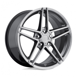 Dark Hyper Black Replica Wheel 18in x 9.5in Front For C6 Corvette
