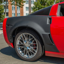 ZR1 Style Carbon Fiber Rear Wide Body Side Fender Pair For C6 Corvette