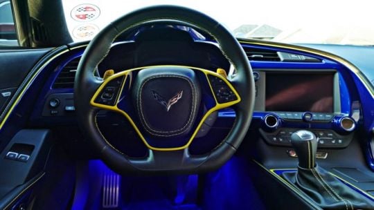 Painted Steering Wheel Trim Bezel For C7 Corvette