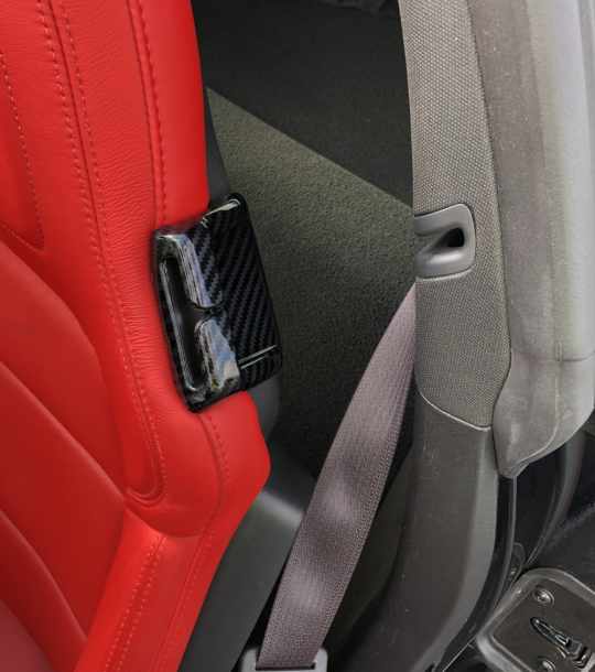 Carbon Fiber Look Seat Belt Retainer Bezels Overlays For C7 Corvette