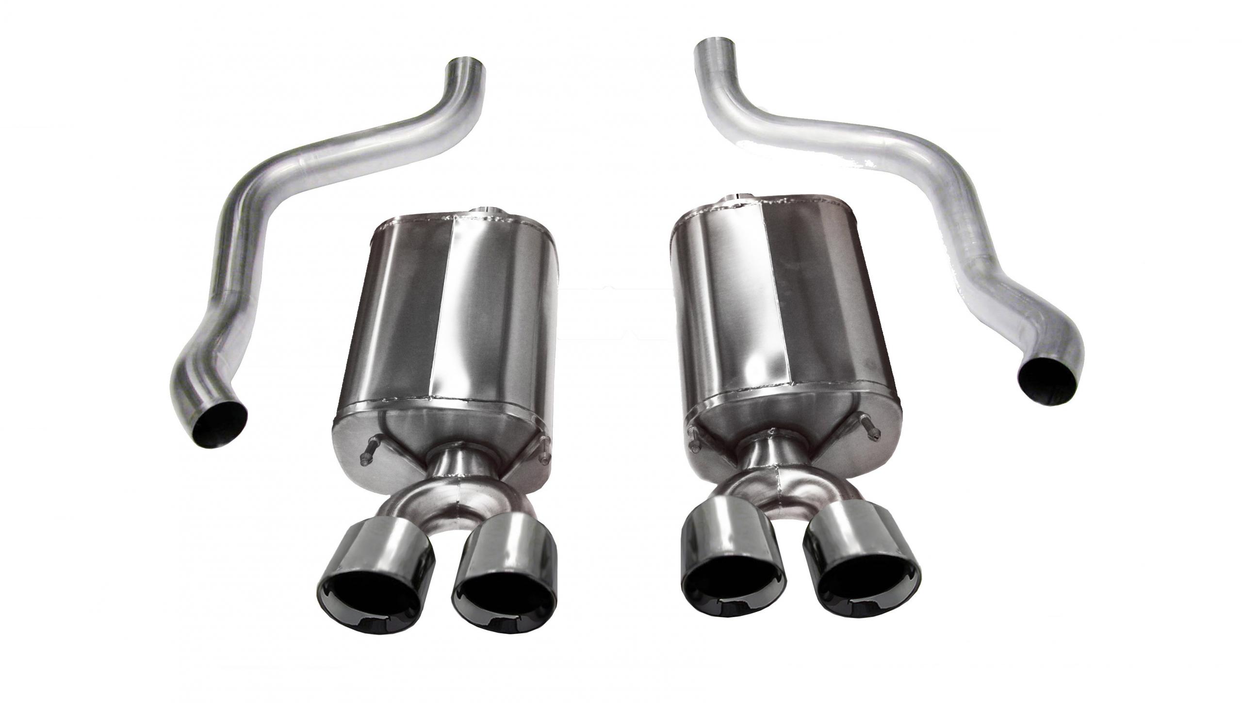 CORSA 14169 Pro-Series 2.5 Stainless Steel Sport Axle-Back Exhaust System Kit for Chevy Corvette 