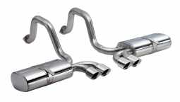 Corsa 14111 2.5 Inch Axle-Back Sport Dual Exhaust Polished 3.5 Inch Tips 97-04 Corvette/Z06 5.7L