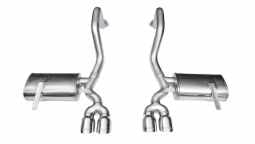 Corsa 14132 2.5 Inch Axle-Back Xtreme Dual Exhaust Polished 3.5 Inch Tips 97-04 Corvette/Z06 5.7L