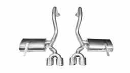 Corsa 14961 2.5 Inch Axle-Back Xtreme Dual Exhaust Polished 4.0 Inch Tips 97-2004 Corvette C5/Z06 5.