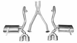 Corsa 14962 2.5 Inch Cat-Back Plus X-Pipe Xtreme Exhaust Dual Rear Exit 4.0 Inch Polished Tips 97-04