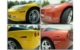 Four Piece Stainless Steel Side Marker Bezel Kit for C6 Corvette