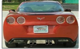 Polished Stainless Steel Slotted Tail Light Grilles for C6 Corvette