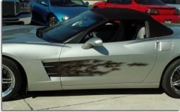 Black Flame Sport Fade Side Graphic for C6 Corvette
