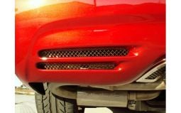 Rear Bumper Grilles 2Pc Laser Mesh Polished for C5 Corvette