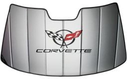 Insulated Accordion Style Folding Sun Shade with Logo for C5 Corvette