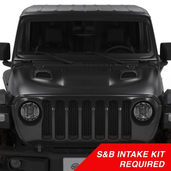 S&B Filters AS-1014 Air Hood Scoop System for 18-20 Wrangler JL Rubicon    2020 Jeep Gladiator  Intake Required | PFYC