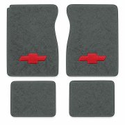 Illustration of 1976-1980 Chevrolet C20 Crew Cab Cutpile floor mats, 4 piece, in 877 Dove Gray / ...
