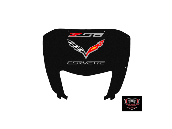 Replacement Hood Liner w/Color Logo Emblem For 2014-2019 C7 Corvette