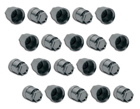 1985-99 C5 Corvette Lug Nut Covers Chrome 20 Piece Set
