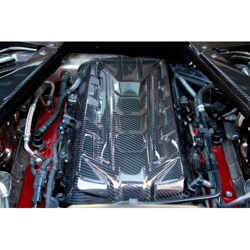 2020-26 Corvette C8 Carbon Fiber Engine Cover Package