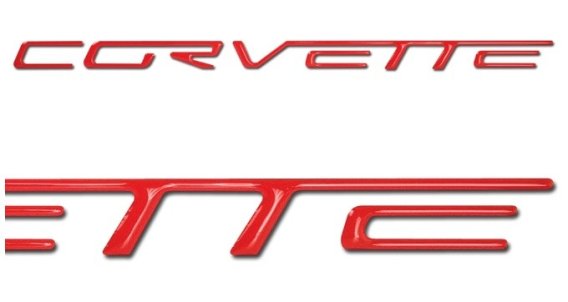 C6 Corvette Domed Dash Letters Lettering Kit
