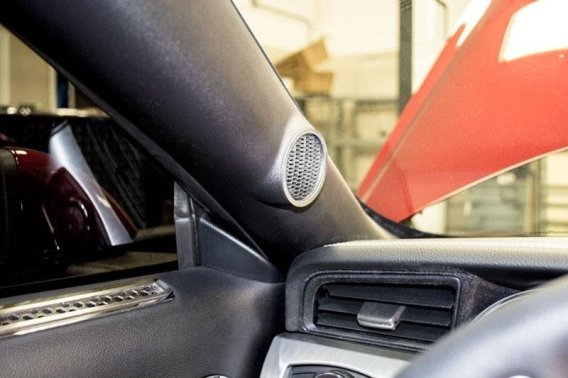 2015-2017 Ford Mustang Polished Tweeter Speaker Trim Kit (2pc)