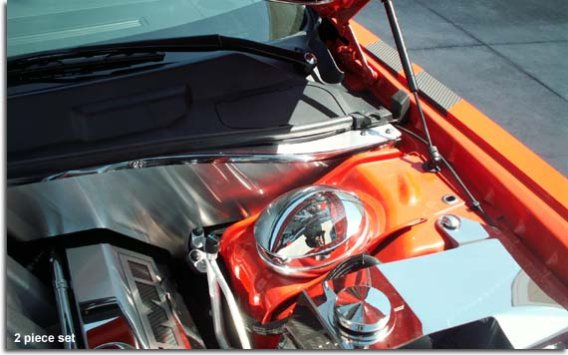 2010-2015 Dodge Challenger Stainless Steel Shock Tower Dome Covers