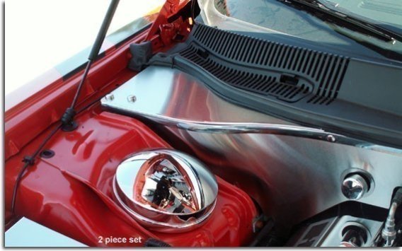 2010-2015 Dodge Challenger Stainless Steel Shock Tower Dome Covers